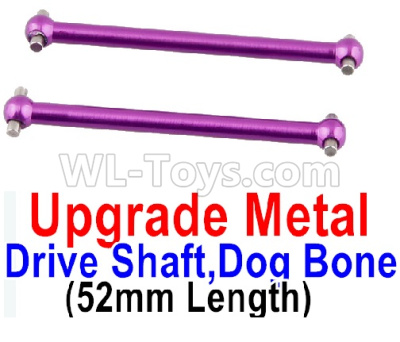 Wltoys 184012 Parts-16-06-03 A949-25 Upgrade Metal Drive Shaft,Dog Bone(2pcs)-Purple,Wltoys 184012 Rc Racing Car Truck Spare Parts,High speed Wltoys 184012 1:18 Scale 4wd,2.4G Spare Parts Accessories,F1 184012 On Road Drift Racing Truck Car Parts