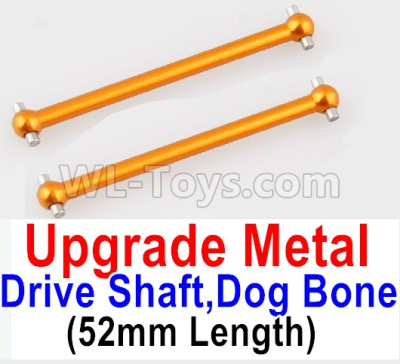 Wltoys 184012 Parts-16-06-04 A949-25 Upgrade Metal Drive Shaft,Dog Bone(2pcs)-Yellow,Wltoys 184012 Rc Racing Car Truck Spare Parts,High speed Wltoys 184012 1:18 Scale 4wd,2.4G Spare Parts Accessories,F1 184012 On Road Drift Racing Truck Car Parts