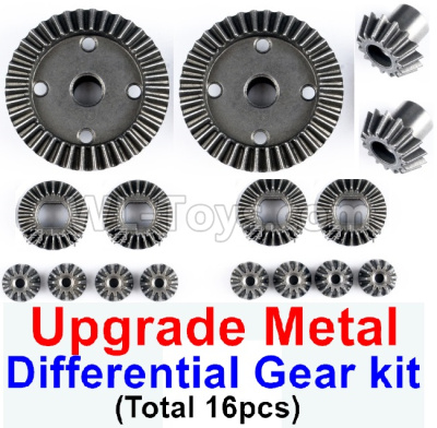 Wltoys 184012 Parts-18-05 Upgrade All metal Differential Gear kit(Total 16pcs),Wltoys 184012 Rc Racing Car Truck Spare Parts,High speed Wltoys 184012 1:18 Scale 4wd,2.4G Spare Parts Accessories,F1 184012 On Road Drift Racing Truck Car Parts