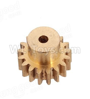 Wltoys 184012 Parts-19-01 Copper motor Gear(1pcs)-0.7 Modulus-17 Teeth,Wltoys 184012 Rc Racing Car Truck Spare Parts,High speed Wltoys 184012 1:18 Scale 4wd,2.4G Spare Parts Accessories,F1 184012 On Road Drift Racing Truck Car Parts