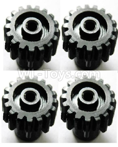 Wltoys 184012 Parts-19-04 Upgrade motor Gear(4pcs)-0.7 Modulus-17 Teeth-Black,Wltoys 184012 Rc Racing Car Truck Spare Parts,High speed Wltoys 184012 1:18 Scale 4wd,2.4G Spare Parts Accessories,F1 184012 On Road Drift Racing Truck Car Parts