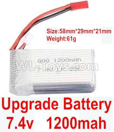 Wltoys 184012 Parts-28-05 A949-27 Upgrade 1200mah battery(1pcs),Wltoys 184012 Rc Racing Car Truck Spare Parts,High speed Wltoys 184012 1:18 Scale 4wd,2.4G Spare Parts Accessories,F1 184012 On Road Drift Racing Truck Car Parts