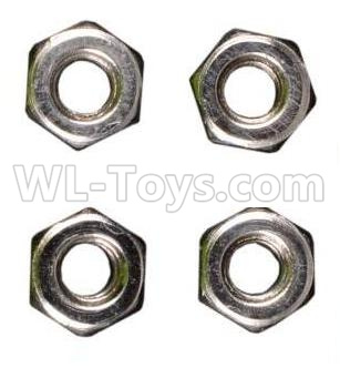 Wltoys 184012 Parts-49 A949-49 M3 Anti-loose Screw nut(4pcs),Wltoys 184012 Rc Racing Car Truck Spare Parts,High speed Wltoys 184012 1:18 Scale 4wd,2.4G Spare Parts Accessories,F1 184012 On Road Drift Racing Truck Car Parts
