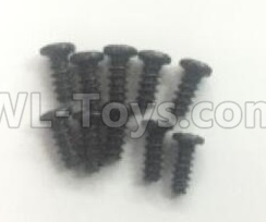 Wltoys 184012 Parts-53-03 A949-38 Round head self tapping screw (10pcs) - 2.6X6mm,Wltoys 184012 Rc Racing Car Truck Spare Parts,High speed Wltoys 184012 1:18 Scale 4wd,2.4G Spare Parts Accessories,F1 184012 On Road Drift Racing Truck Car Parts