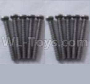 Wltoys 184012 Parts-53-05 A949-41 Round head self-tapping screws-M2X16(10PCS),Wltoys 184012 Rc Racing Car Truck Spare Parts,High speed Wltoys 184012 1:18 Scale 4wd,2.4G Spare Parts Accessories,F1 184012 On Road Drift Racing Truck Car Parts