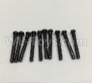 Wltoys 184012 Parts-53-06 A949-42 Round head screws with step(10pcs) -2x14.5mm,Wltoys 184012 Rc Racing Car Truck Spare Parts,High speed Wltoys 184012 1:18 Scale 4wd,2.4G Spare Parts Accessories,F1 184012 On Road Drift Racing Truck Car Parts