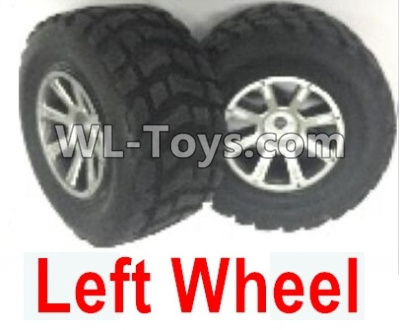 Wltoys 18403 Whole Left wheel unit(Include the Wheel hub,tire lether)-2 set,Wltoys 18403 RC Crawler Car Spare Parts Replacement Accessories,1:18 18403 4wd rc rock racing car Parts,On Road Drift Racing Truck Car Parts