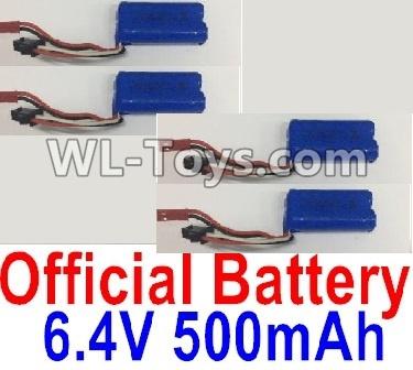 Wltoys 18403 RC Battery,6.4V 500mAh battery(4pcs),Wltoys 18403 RC Crawler Car Spare Parts Replacement Accessories,1:18 18403 4wd rc rock racing car Parts,On Road Drift Racing Truck Car Parts
