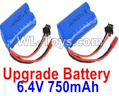 Wltoys 18403 Upgrade 6.4V 750mAh battery(2pcs)-52X32X16mm,Wltoys 18403 RC Crawler Car Spare Parts Replacement Accessories,1:18 18403 4wd rc rock racing car Parts,On Road Drift Racing Truck Car Parts