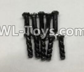 Wltoys 18403 A303-30 Round Head machine screws(M2.5x10)-10pcs,Wltoys 18403 RC Crawler Car Spare Parts Replacement Accessories,1:18 18403 4wd rc rock racing car Parts,On Road Drift Racing Truck Car Parts