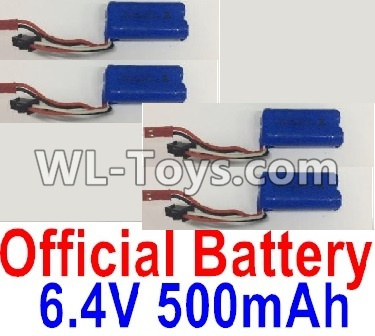 Wltoys 18404 RC Batteries,6.4V 500mAh battery(4pcs),Wltoys 18404 RC Crawler Car Spare Parts Replacement Accessories,1:18 18404 4wd RC rock racing car Parts,On Road Drift Racing Truck Car Parts
