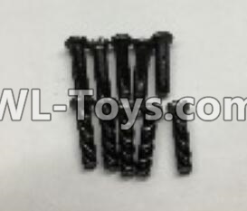Wltoys 18404 A303-30 Round Head machine screws(M2.5x10)-10pcs,Wltoys 18404 RC Crawler Car Spare Parts Replacement Accessories,1:18 18404 4wd RC rock racing car Parts,On Road Drift Racing Truck Car Parts