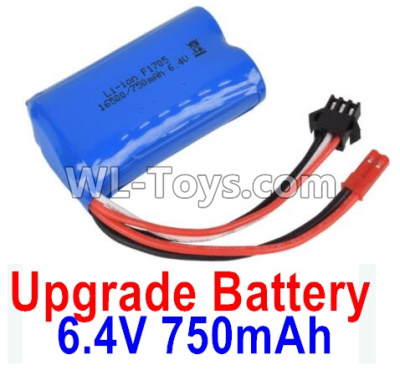 Wltoys 18405 Upgrade Battery,6.4V 750mAh battery(1pcs)-52X32X16mm,Wltoys 18405 RC Crawler Car Spare Parts Replacement Accessories,1:18 18405 4wd RC rock racing car Parts,On Road Drift Racing Truck Car Parts