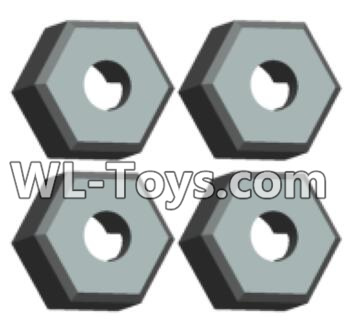 Wltoys 18429 Plastic Combination device, six angle wheel seat(4pcs),Wltoys 18429 RC Car Spare Parts Replacement Accessories,1:18 Scale 4wd,2.4G 18429 rc racing car Parts,On Road Drift Racing Truck Car Parts