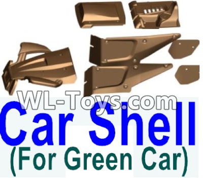 Wltoys 18429 The left and Right Body shell cover& Left and Right Tail wing-Green,Wltoys 18429 RC Car Spare Parts Replacement Accessories,1:18 Scale 4wd,2.4G 18429 rc racing car Parts,On Road Drift Racing Truck Car Parts