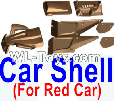 Wltoys 18429 The left and Right Body shell cover& Left and Right Tail wing-Red,Wltoys 18429 RC Car Spare Parts Replacement Accessories,1:18 Scale 4wd,2.4G 18429 rc racing car Parts,On Road Drift Racing Truck Car Parts