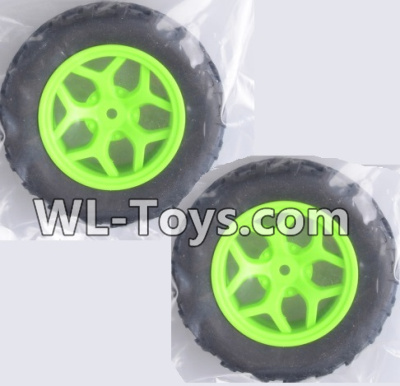Wltoys 18429 Whole wheel unit(2 set)-Green,Wltoys 18429 RC Car Spare Parts Replacement Accessories,1:18 Scale 4wd,2.4G 18429 rc racing car Parts,On Road Drift Racing Truck Car Parts