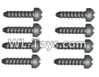 Wltoys 18429 Phillips Round head Self-tapping screws-ST2X12PB(8pcs),Wltoys 18429 RC Car Spare Parts Replacement Accessories,1:18 Scale 4wd,2.4G 18429 rc racing car Parts,On Road Drift Racing Truck Car Parts