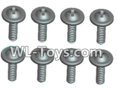 Wltoys 18429 Phillips Round head Self-tapping screws With media-ST2X10PWB(8pcs),Wltoys 18429 RC Car Spare Parts Replacement Accessories,1:18 Scale 4wd,2.4G 18429 rc racing car Parts,On Road Drift Racing Truck Car Parts