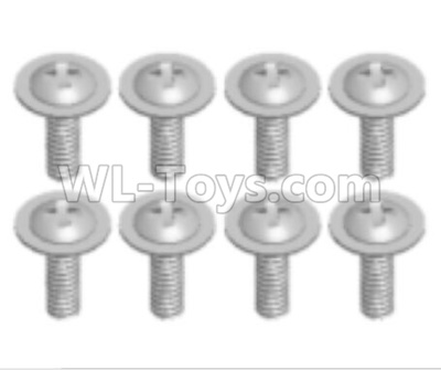 Wltoys 18628 Screws,Pan head screws with Tape(8pcs)-ST2.6X6PWB-18628-0558,Wltoys 18628 RC Crawler Car Spare Parts Replacement Accessories,1:18 18628 6wd rc rock racing car Parts,On Road Drift Racing Truck Car Parts