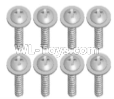 Wltoys 18629 Screws Pan head screws with Tape(8pcs)-M2.5X8-18629-0125,Wltoys 18629 RC Crawler Car Spare Parts Replacement Accessories,1:18 18629 rc rock racing car Parts,On Road Drift Racing Truck Car Parts