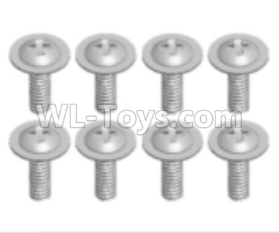Wltoys 18629 Screws Pan head screws with Tape(8pcs)-ST2.6X6PWB-18629-0558,Wltoys 18629 RC Crawler Car Spare Parts Replacement Accessories,1:18 18629 rc rock racing car Parts,On Road Drift Racing Truck Car Parts