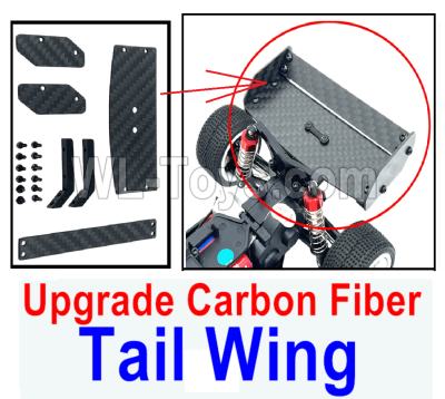 Wltoys 244016 Upgrade Parts Carbon fiber Tail Wing.WLtoys VAGRANT SPEEDSTER 1/24 RC Car Accessories.