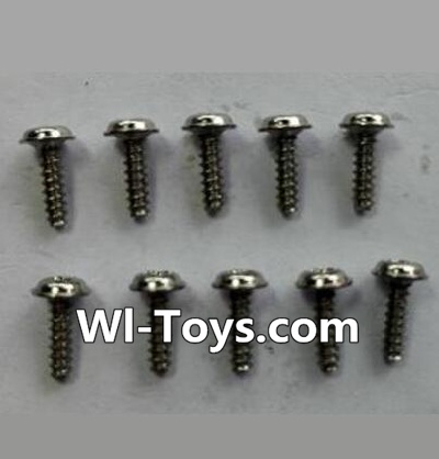 Wltoys 24438 Round-head Self-tapping screws with a mediator(10pcs)-(ΦM1.7×6)-24438-0197,1/24 Wltoys 24438 RC Car Spare Parts Replacement Accessories