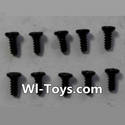 Wltoys 24438 Round-Head Self-tapping screws(10pcs)-M1.7x4-24438-0200,1/24 Wltoys 24438 RC Car Spare Parts Replacement Accessories
