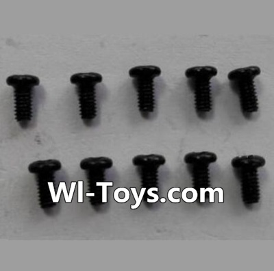 Wltoys 24438 Round-Head Machine Screw(10pcs)-M2X4-K989-14,1/24 Wltoys 24438 RC Car Spare Parts Replacement Accessories
