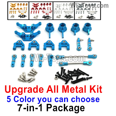 Wltoys 284010 Upgrade Parts All Metal Kit.7-In-1 Package.You have 5 color to choose.WLtoys 1/28 RC Car Parts.