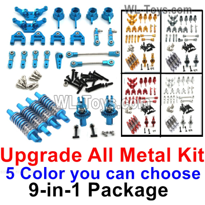 Wltoys 284010 Upgrade Parts All Metal Kit.9-In-1 Package.You have 5 color to choose.WLtoys 1/28 RC Car Parts.