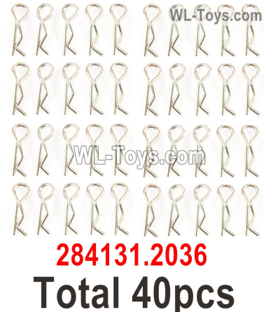 Wltoys 284010 Parts 284131.2036 40pcs RC Body Clips.R-Clips,RC Car body clips.WLtoys 1/28 RC Car Parts.