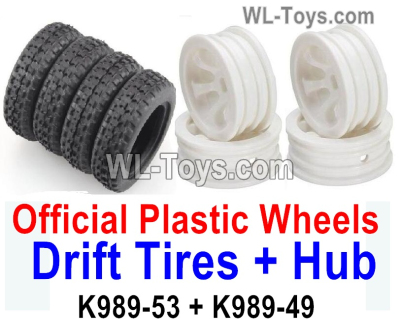 Wltoys 284010 Parts Drift tires and Drift Wheel Hub.WLtoys 1/28 RC Car Parts.