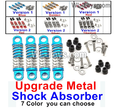 Wltoys 284010 Upgrade Parts Metal Shock Absorber.Total 4pcs.You have 7 Color you can choose.WLtoys 1/28 RC Car Parts.