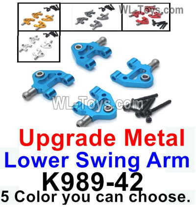 Wltoys 284010 Upgrade Parts Metal Lower swing arm.K989-42.Total 4pcs.You have 5 Color you can choose.WLtoys 1/28 RC Car Parts.