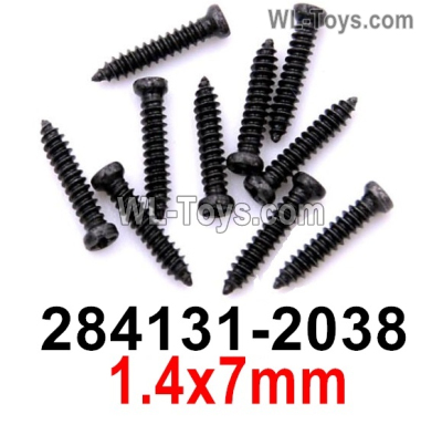 Wltoys 284010 Parts 284131.2038 Screws.1.4x7mm.Total 10pcs.WLtoys 1/28 RC Car Parts.