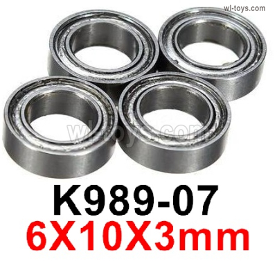 Wltoys 284131 Parts-K989-07 Bearing(6X10X3mm)-4pcs.WLtoys 1/28 rc Drift Car Parts