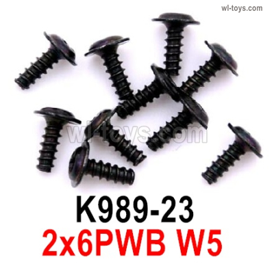 Wltoys 284131 Screws Parts.K989-23 Screws.2x6PWB W5 screw set.WLtoys 1/28 rc Drift Car Parts