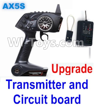 Wltoys A232 A242 A252 Upgrade AX5S Transmitter(With Speed Limit function,0-200M control) & Upgrade Circuit board,Wltoys A232 A242 A252 1/24 rc Drift Car Parts desert Off Road Buggy parts