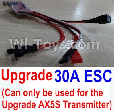 Wltoys A232 A242 A252 Upgrade 30A ESC(Can only be used for Upgrade Circuit board and AX5S circuit board),Wltoys A232 A242 A252 1/24 rc Drift Car Parts desert Off Road Buggy parts