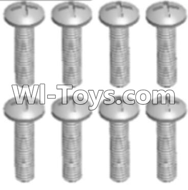 Wltoys A303 Round head tapping screw(M2.6X16 PB)-8pcs,1/12 Wltoys A303 RC Car Spare Parts Replacement Accessories