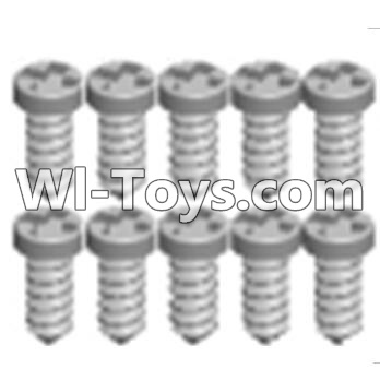 Wltoys A303 Cross recessed tapping round head Screws(M1.7X6 PB)-10PCS,1/12 Wltoys A303 RC Car Spare Parts Replacement Accessories