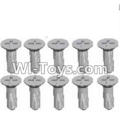 Wltoys A303 Screws-Countersunk head self tapping screw(M2.6X8)-10pcs-L959-54 ,1/12 Wltoys A303 RC Car Spare Parts Replacement Accessories