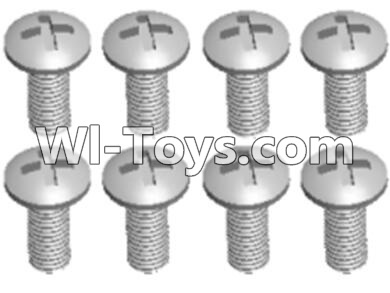 Wltoys A303 Screws-Round head self tapping screw(M2.6X8)-10pcs-L959-57 ,1/12 Wltoys A303 RC Car Spare Parts Replacement Accessories
