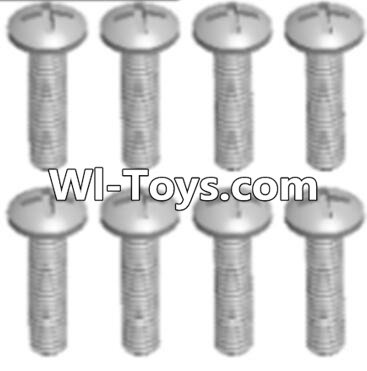 Wltoys A313 Round head tapping screw(M2.6X16 PB)-8pcs,1/12 Wltoys A313 RC Car Spare Parts Replacement Accessories