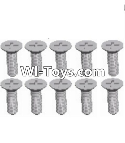 Wltoys A313 ScrewsL959-54 Countersunk head self tapping screw(M2.6X8)-10pcs,1/12 Wltoys A313 RC Car Spare Parts Replacement Accessories