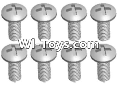 Wltoys A313 Screws,L959-57 Round head self tapping screw(M2.6X8)-10pcs,1/12 Wltoys A313 RC Car Spare Parts Replacement Accessories