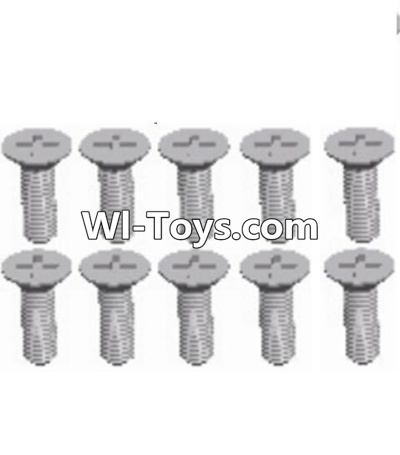 Wltoys A323 Countersunk head self tapping screw(M2.6X8)-10pcs-L959-54,1/12 Wltoys A323 RC Car Spare Parts Replacement Accessories
