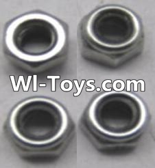 Wltoys A323 Locknut set(4pcs)-L959-65,1/12 Wltoys A323 RC Car Spare Parts Replacement Accessories